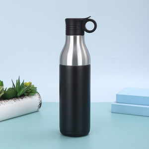 Personalisierte Auslaufsichere Isolierflasche mit Klappstrohhalm-Deckel, Doppelfunktions-Edelstahl-Wasserflasche und Becher-Kombination für Sport und Reisen - Product Image 6