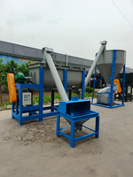 Machine à mortier sec autolivellante avec agitateur, mélangeur, silo et ensacheuse pour usine de construction