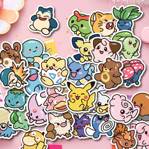 50pcs Cute Q Version PVC <strong>Decals</strong> High-Value Creative DIY Laptop <strong>Decals</strong> and Home Decoration Set Cartoon PVC Sticker - Product Image 3