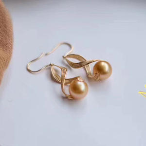 Boucles d'oreilles en argent S925 avec perles de 8 à 11 mm, clous d'oreille flexibles à trou complet avec perles, accessoires pour nail art - Product Image 2