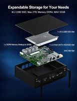 Mini PC de bureau HYSTOU I5 8350, ordinateur de jeu avec Windows 10 Pro, DDR4, avec carte graphique Intel HD pour serveur domestique et industrie