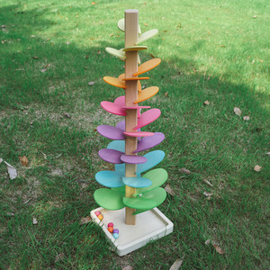 Árbol musical de arcoíris con bolas de madera, juguete Montessori para niños de 2 a 6 años, bloques de construcción educativos tipo rompecabezas - Product Image 2