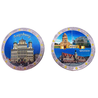 Kreative Metall Goldfolie Silber folie Geprägte Reise Souvenir Aluminium folie Kühlschrank Magnet Made