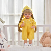 Muñeca Reborn de Silicona Suave de 55 cm, Adorable Muñeca de Vinilo para Recién Nacidos, Juguete para Niños con Función de Conversación, Regalo Ideal