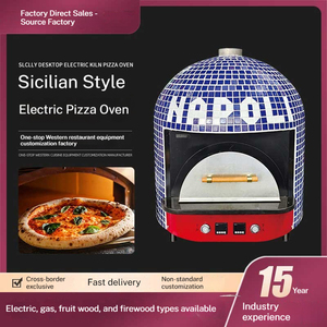 Horno Eléctrico para <span class=keywords><strong>Pizza</strong></span> Siciliano Naples Mosaic 600 Comercial ℃   Horno Italiano de Alta Temperatura para Hornear Pizzas Finas - Product Image 2