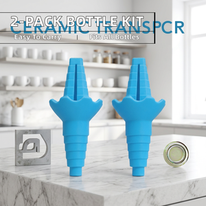 Lot de 2 connecteurs de transfert portables en plastique pour bouteilles, kit de vidange Flip-It, adaptateur entonnoir, capacité 0,01 L pour savon/shampoing/lotion - Product Image 2