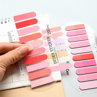Offre Spéciale – Bloc-notes autocollants Morandi multicolores en PET semi-transparent, personnalisables, 200 feuilles, avec règles