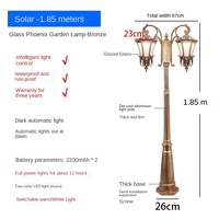 Lampe solaire LED en aluminium à haut poteau pour aménagement paysager, étanche, pour jardin, parc, villa, utilisation en rue
