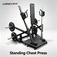 Machine de musculation commerciale à levier vertical pour press à la poitrine, à charge par disques, avec bras indépendants doubles, multi-prises et réglable, pour entraînement de force en salle de sport