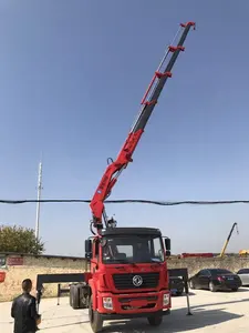 12 Tons Folded Boom Workshop Crane Truck Hydraulic Mobile Grua Manipulator Construction Machine Hot Sale