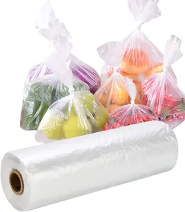 Stok şeffaf plastik torbalar gıda, meyve, sebze
