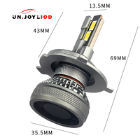 Ampoule de phare de voiture universelle H4 LED 6000K 50W Lumière blanche brillante