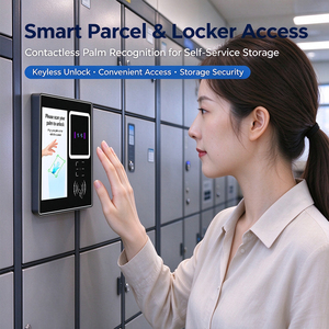 ตัวควบคุมตู้ล็อกเกอร์พัสดุแบบสัมผัสหน้าจอระบบ Android 11 พร้อมระบบจดจำใบหน้าและเส้นเลือดฝ่ามือ สำหรับกล่องล็อคเกอร์อิเล็กทรอนิกส์เพื่อความปลอดภัย - Product Image 1