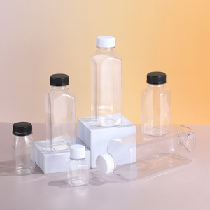 Botellas PET Cuadradas Transparentes al por Mayor para Jugos y Bebidas, Tamaños de 60/120/250/350/500/1000 ml, con Tapa de Rosca, Envases para Bebidas - Product Image 2