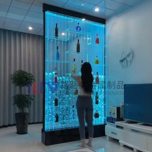 Acrylic Nước bong bóng tường giá thanh kệ rượu trong nhà giá Thác Tủ hiển thị - Product Image 4