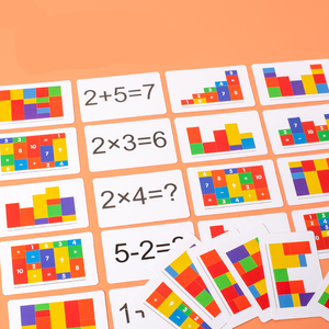 Bloques de Construcción de Madera para Contar Números, Rompecabezas de Formas, Bloques de Emparejamiento, Juguete Educativo de Matemáticas - Product Image 5