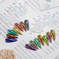 Vernis à ongles métallique effet miroir, marque privée, poudre de pigment chromé pour ongles, liquide chromé pour ongles