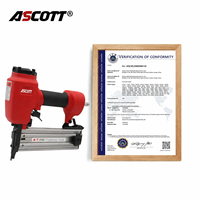 ASCOTT Outils de fixation pneumatiques industriels et DIY F50, Agrafeuse pneumatique 20-50mm, Cloueur droit pour le travail du bois, Pistolet à clous décoratifs