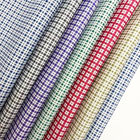 Tissu tricoté à motif à carreaux tendance, 50% polyester 50% coton, design unique à carreaux pour vêtements et t-shirts