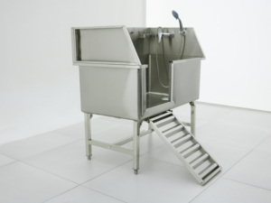 Baignoire <span class=keywords><strong>de</strong></span> toilettage professionnelle en acier inoxydable à <span class=keywords><strong>prix</strong></span> abordable avec rampe, échelle et douche pour station <span class=keywords><strong>de</strong></span> toilettage canin, évier <span class=keywords><strong>de</strong></span> lavage pour animaux - Product Image 4