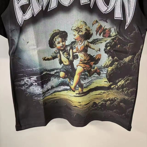 T-shirt di Alta Qualità MIXED EMOTION con Diamanti, <span class=keywords><strong>Abbigliamento</strong></span> Retrò Street Fashion, Moda Uomo - Product Image 4