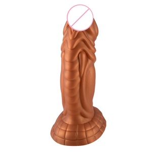 Realistic Bronze <strong>Wood</strong> Veined <strong>Dildo</strong> 7 Inch Huge Suction Cup Silicone Sex Toy Textured Shaft Balls Extreme Pleasure Women 100% - Product Image 1