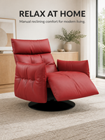 Fauteuil inclinable manuel moderne OEM/ODM à base en acier au carbone, idéal pour salon, salle à manger, hôtel, bureau à domicile – Vente directe usine