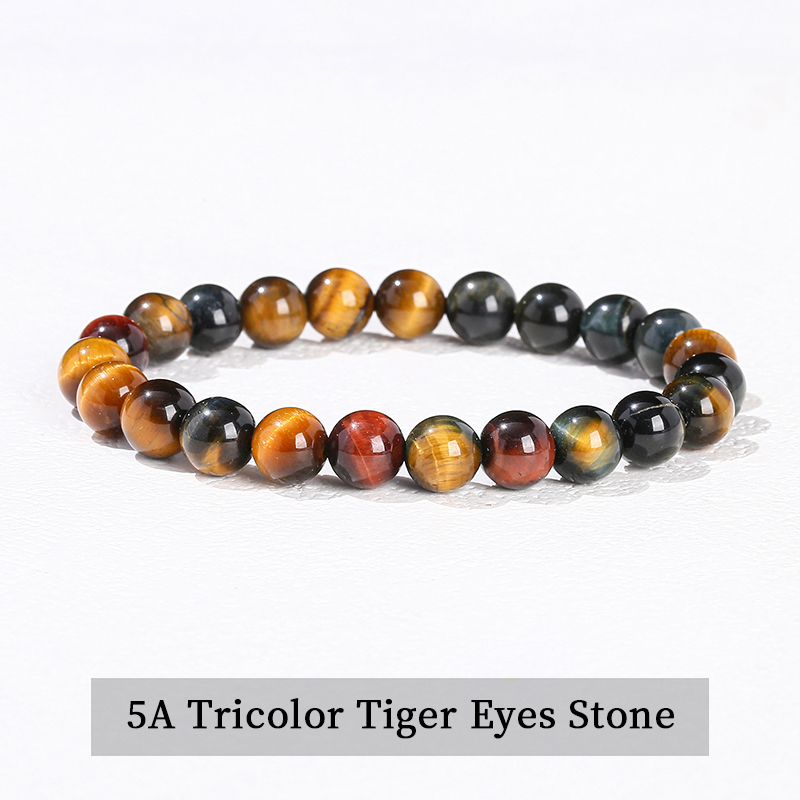 Bracelet en pierre œil de tigre tricolore 5A