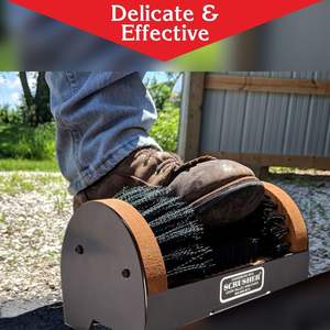 Grattoir à chaussures avec base portable - Nettoyeur de bottes avec brosses de nettoyage pour toutes les tailles de chaussures - Product Image 5