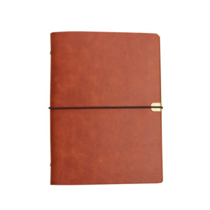 New Style Custom logo Planner Soft Refillable A5 Pu Leather Notebook diary with ring binder cheap notebook