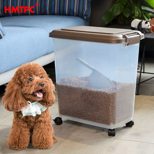 Durable Medium Wheeled Pet <span class=keywords><strong>Food</strong></span> Storage Bucket - Large Capacity Recipiente Plástico para Cães e Gatos Alimentação - Product Image 2