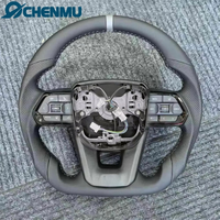 Volant en cuir et fibre de carbone en gros pour Toyota 2015-2022 Toyota Hilux Corolla Innova Revo Hilux Land Cruiser LC200 LC250