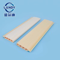 Landy Gelbes Design PVC-Wärmespeicher-Abdeckung mit 4 Kammern, Hohlprofil, massive PVC-Poolabdeckungen für eingelassene Pools