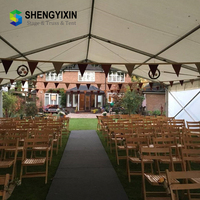Tente de réception de luxe imperméable à structure en aluminium, grande tente de mariage transparente pour jardin