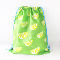Sac à dos personnalisé en toile de coton avec cordon de serrage, sac à dos d'école avec pompon
