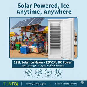 New Lower Price 24VDC 198L 255L 298L Multi-layers Solar Vertical <b>Freezer</b> for Ice Block for Fish Meat or Water in Stock Refrig - Product Image 1