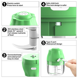 Kitchen Accessories USB Wireless Electric 250ml <b>Mini</b> Meat <b>Grinder</b> Slicer Food Crusher Automatic Vegetable Garlic Household Car - Product Image 6