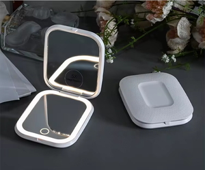 <b>Led</b> Lighting Adjustable 5x Magnification Mini Portable Cosmetic <b>Mirror</b> for Make up Personal - Product Image 1