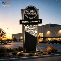 Panneau de signalisation LED extérieur personnalisé, étanche, pour monument, panneau d'annuaires de locataires lumineux pour entrée de centre commercial