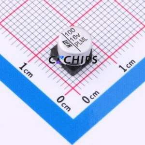 Condensador Sólido SMD VPLC0581C101MVTM, D6.3xL5.8mm (Capacitancia: 100uF) (Precisión: 20%) (Voltaje Nominal: 16V) - Product Image 1