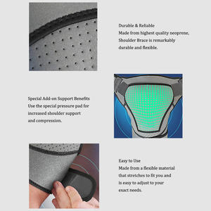 Supporto per spalla in gomma traspirante con supporto e compressione con sollievo dal dolore articolare per cuffia dei rotatori strappata - Product Image 3