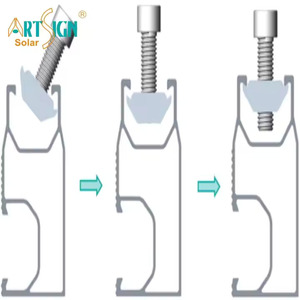 Nghệ thuật dấu hiệu giá cả phải chăng nhôm panel năng lượng mặt trời đường sắt PV hệ thống Rack nhanh chóng cài đặt năng lượng mặt trời Roof Mount giải pháp - Product Image 4