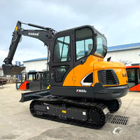 Mini-pelles compactes 5t 6 tonnes, excavatrices sur chenilles avec accessoires de godet