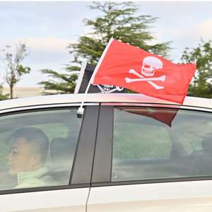 Drapeaux personnalisables avec logo imprimé numériquement, vente en gros, 30x45cm (12x18 pouces), en polyester, pour vitrine automobile, en plastique durable - Product Image 4