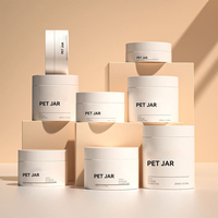 Pot en plastique PET vide en gros à large ouverture avec couvercle, rechargeable, pour masques capillaires, crèmes et produits de soin de la peau