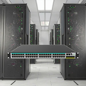 专业24/48端口10G管理型POE/HPOE机架式交换机 VLAN QoS功能 金属外壳 工业电信用途 - Product Image 1