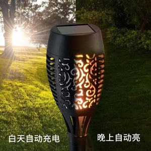 Solar Flame Torch Light Outdoor Garden Landscape Decoration Lighting <b>LED</b> Solar Powered Stake Light - Product Image 4