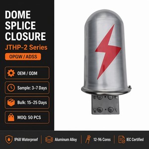 Caja de Empalme de Domo Montada en Poste OPGW ADSS, Caja de Unión de Aluminio para Cable de Fibra Óptica Exterior, Conector Wolf SC, 50 Años de Garantía - Product Image 1