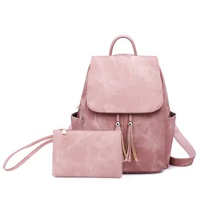 2020 New And Fashion Tassel PU Leather Women Backpacks