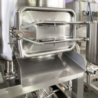 Brasserie intelligente 150L avec cuve de mouture et d'écumage, chaudière, cuve à tourbillonnage et réservoir d'eau chaude pour brassage pilote et brassage en petites séries